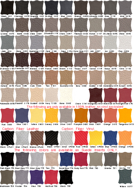 Natuzzi Leather Colors Chart